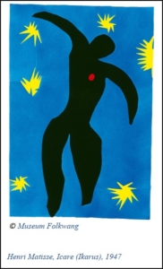 Henri Matisse Icare (Ikarus), 1947 Blatt 1 aus dem Portfolio Jazz Druckgrafik, 42 x 65,5 cm © Succession H. Matisse / VG Bild-Kunst, Bonn 2023 
